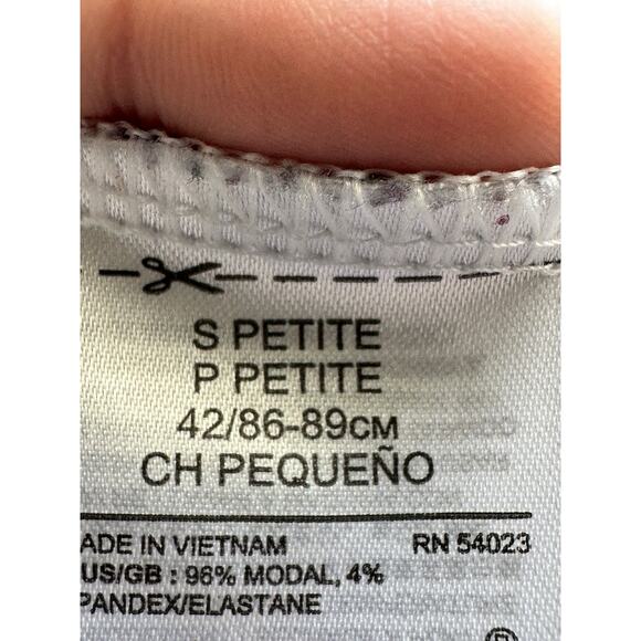 Banana Republic Women’s Soft-Stretch Modal Knit White Stripe Sleeveless Tank Top - Picture 8 of 9